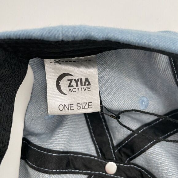 Zyia Active Light Denim Baseball Hat NWT Adjustable One Size Unisex 100% Cotton - Picture 3 of 11